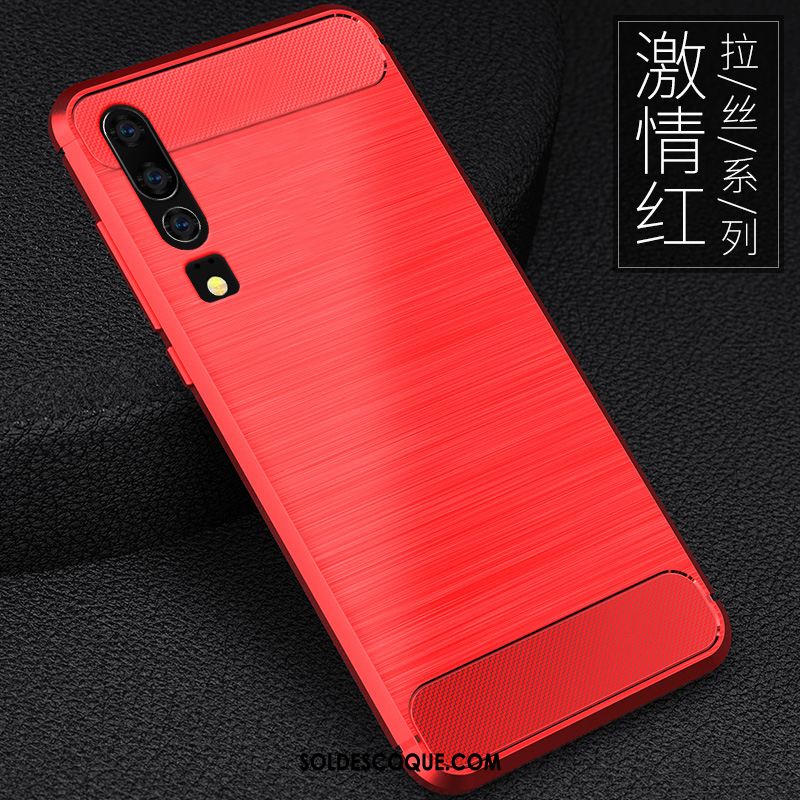 Coque Huawei P30 Bleu Étui Fluide Doux Tout Compris Délavé En Daim En Ligne