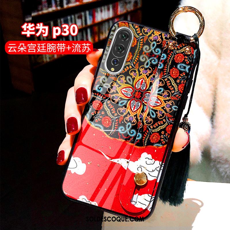 Coque Huawei P30 Créatif Incassable Tendance Grue Rouge Pas Cher