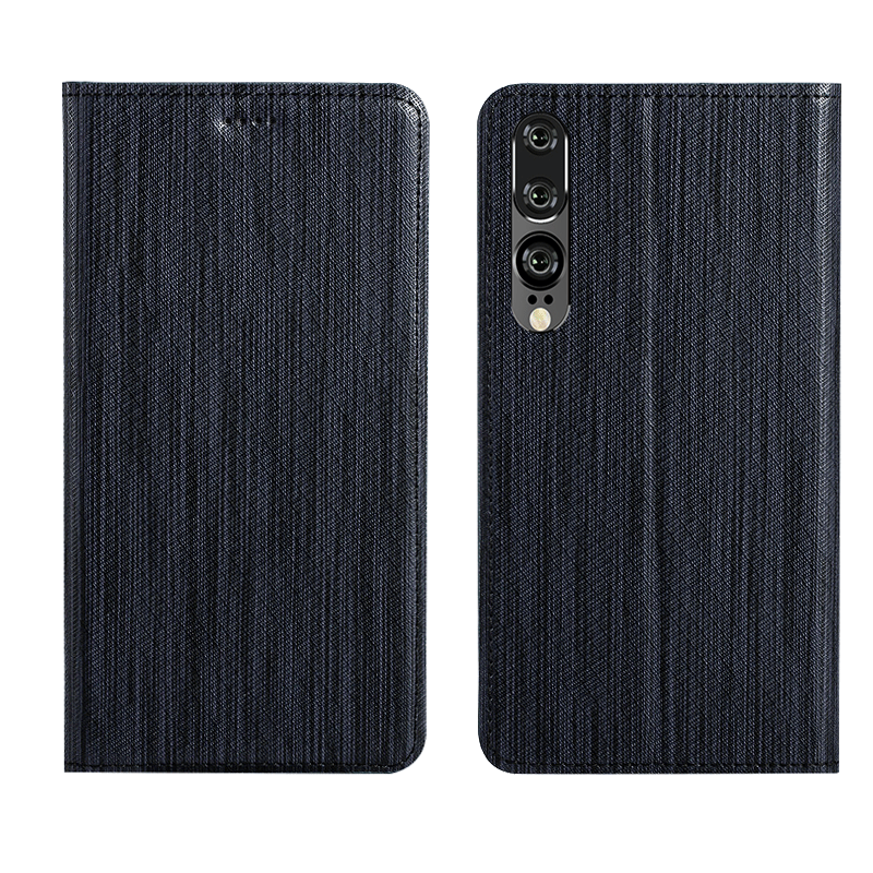 Coque Huawei P30 Cuir Véritable Incassable Plaid Téléphone Portable Nouveau Soldes