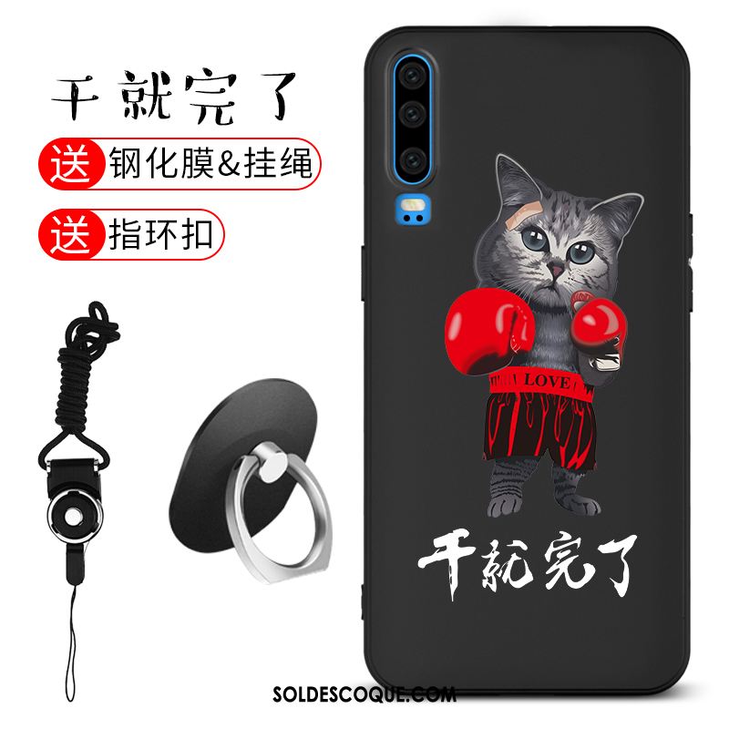 Coque Huawei P30 Gaufrage Silicone Étui Marque De Tendance Créatif Pas Cher