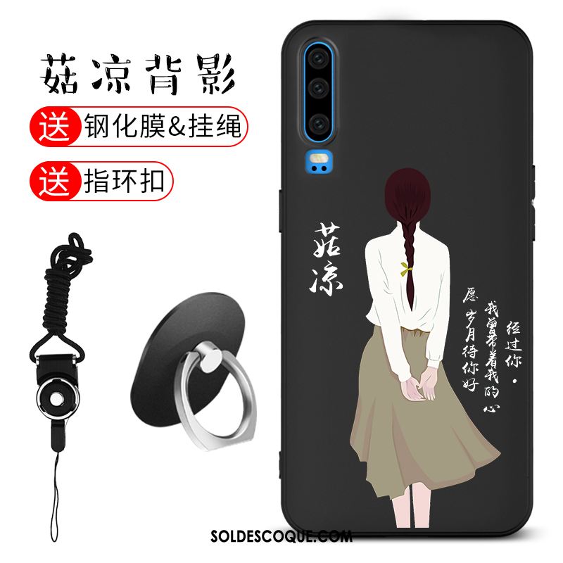 Coque Huawei P30 Gaufrage Silicone Étui Marque De Tendance Créatif Pas Cher