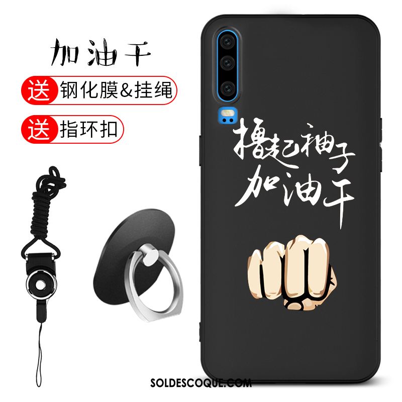 Coque Huawei P30 Gaufrage Silicone Étui Marque De Tendance Créatif Pas Cher