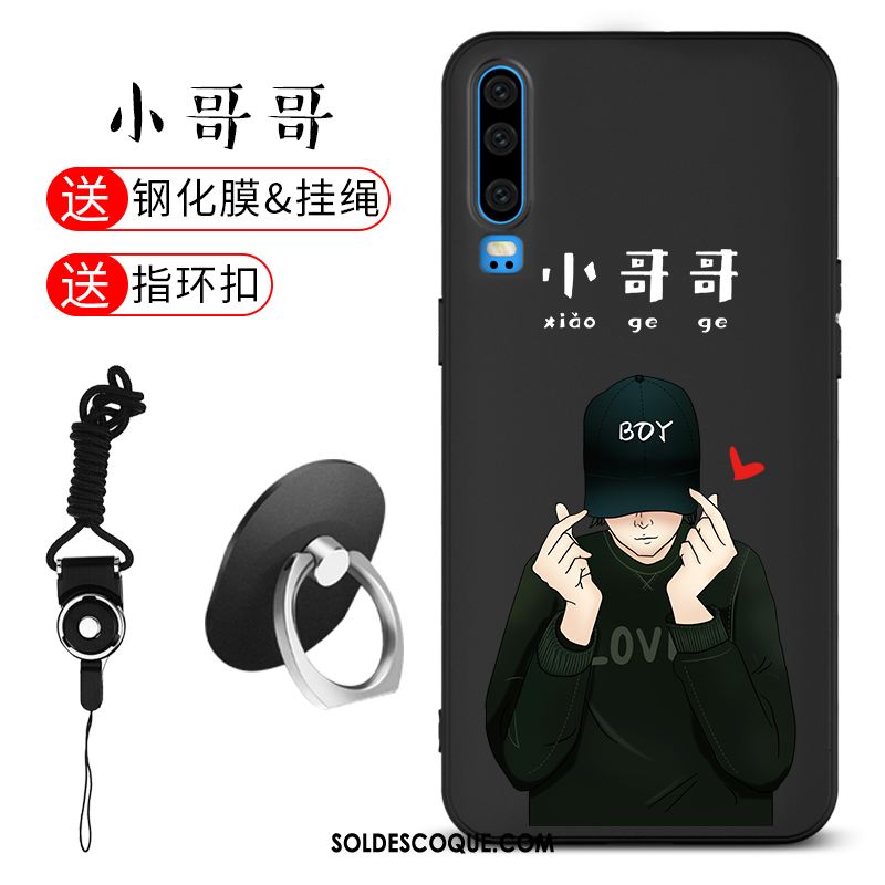 Coque Huawei P30 Gaufrage Silicone Étui Marque De Tendance Créatif Pas Cher