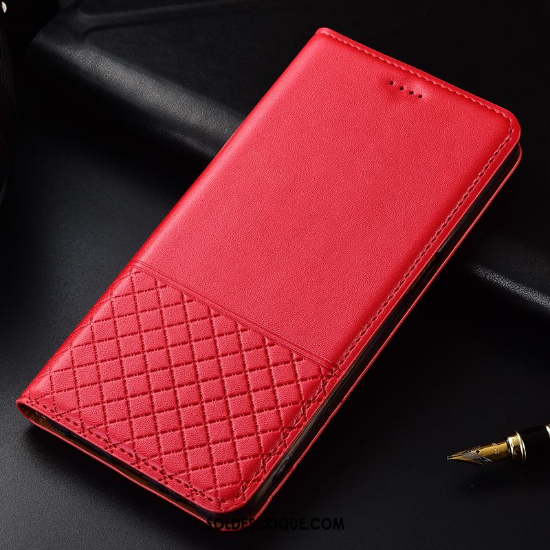 Coque Huawei P30 Incassable Fluide Doux Étui En Cuir Cuir Véritable Tout Compris En Vente