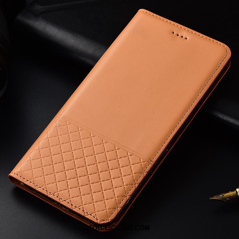 Coque Huawei P30 Incassable Fluide Doux Étui En Cuir Cuir Véritable Tout Compris En Vente