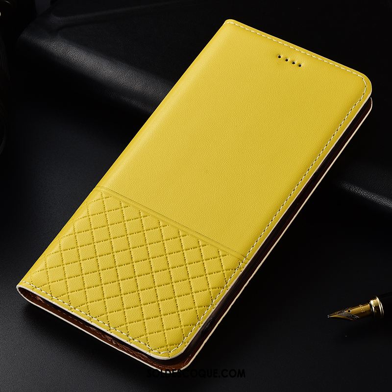 Coque Huawei P30 Incassable Fluide Doux Étui En Cuir Cuir Véritable Tout Compris En Vente