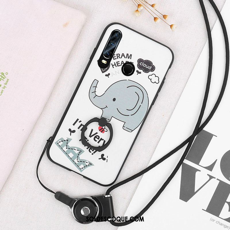 Coque Huawei P30 Lite Créatif Tout Compris Gaufrage Dessin Animé Délavé En Daim Housse Soldes