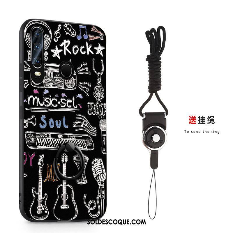 Coque Huawei P30 Lite Créatif Tout Compris Gaufrage Dessin Animé Délavé En Daim Housse Soldes