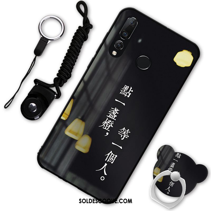 Coque Huawei P30 Lite Dessin Animé Étui Téléphone Portable Noir Marque De Tendance En Ligne