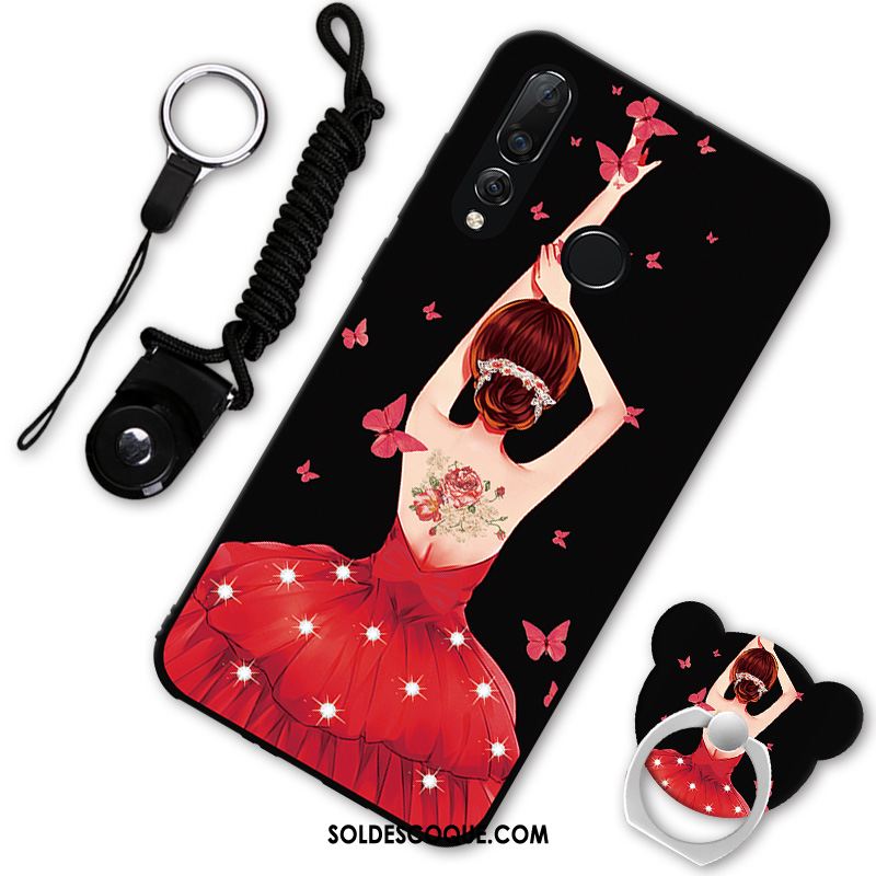 Coque Huawei P30 Lite Dessin Animé Étui Téléphone Portable Noir Marque De Tendance En Ligne