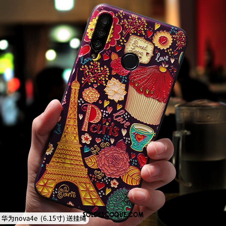 Coque Huawei P30 Lite Incassable Dessin Animé Très Mince Charmant Net Rouge Pas Cher