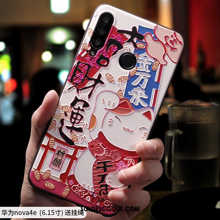 Coque Huawei P30 Lite Incassable Dessin Animé Très Mince Charmant Net Rouge Pas Cher