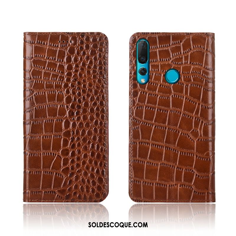 Coque Huawei P30 Lite Nouveau Cuir Véritable Incassable Bleu Téléphone Portable En Ligne