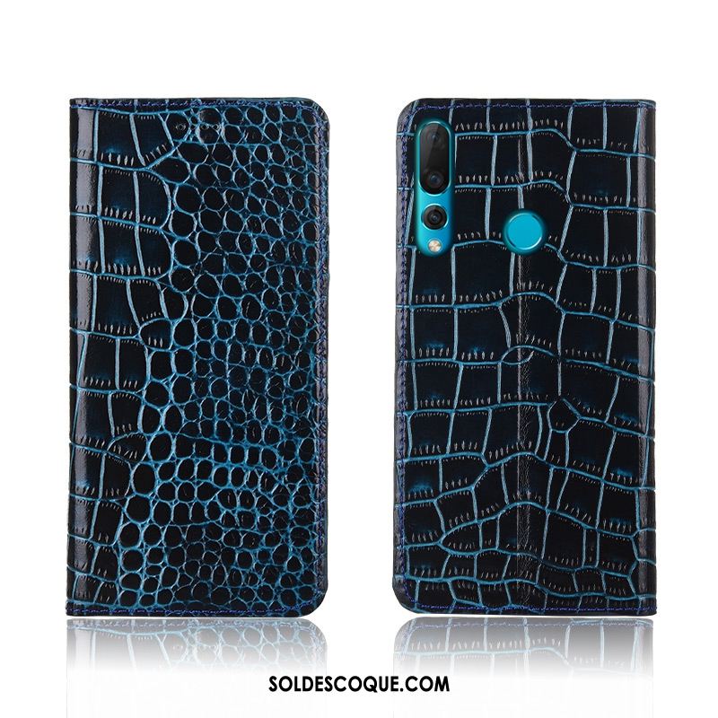 Coque Huawei P30 Lite Nouveau Cuir Véritable Incassable Bleu Téléphone Portable En Ligne