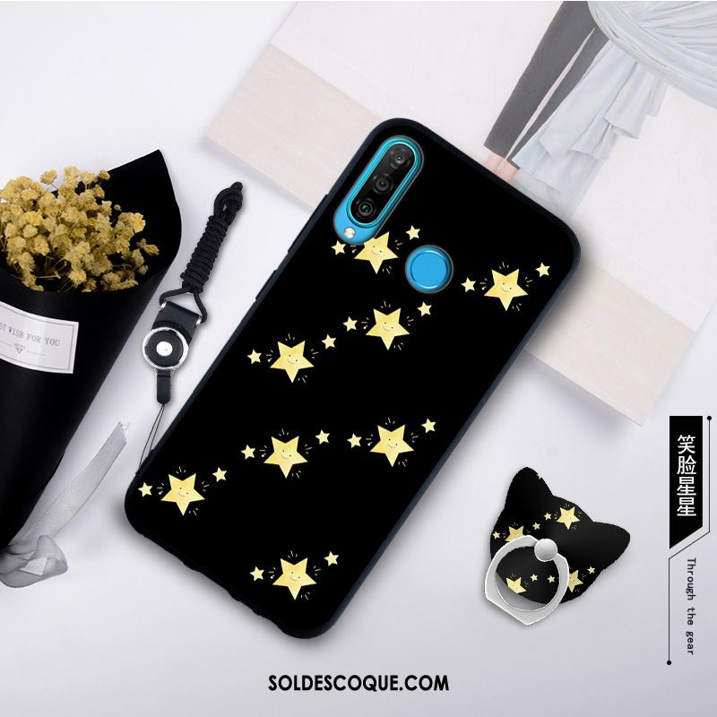 Coque Huawei P30 Lite Personnalité Blanc Simple Mode Tempérer Pas Cher