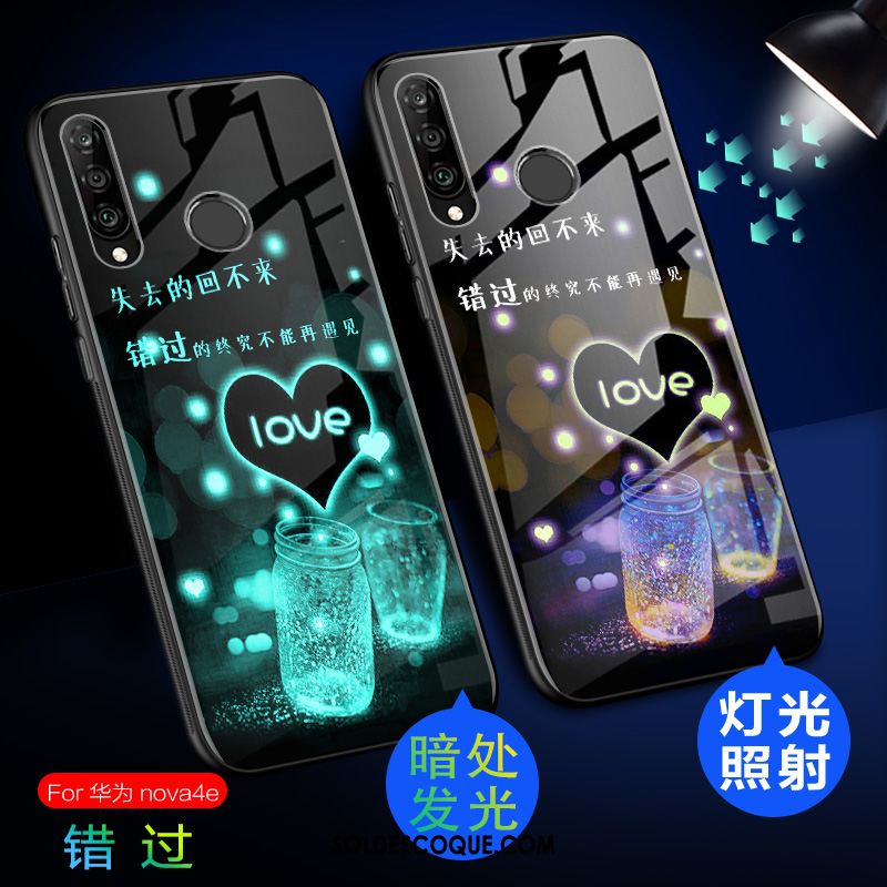 Coque Huawei P30 Lite Téléphone Portable Fluide Doux Lumineuses Délavé En Daim Verre France