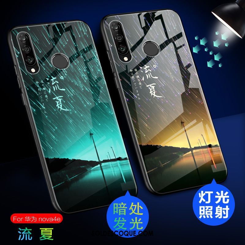 Coque Huawei P30 Lite Téléphone Portable Fluide Doux Lumineuses Délavé En Daim Verre France