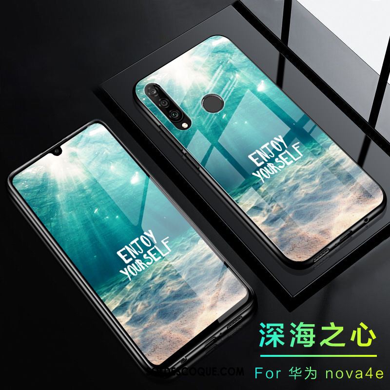 Coque Huawei P30 Lite Téléphone Portable Fluide Doux Lumineuses Délavé En Daim Verre France