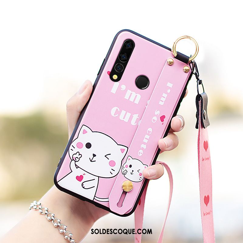 Coque Huawei P30 Lite Violet Fluide Doux Mode Étui Net Rouge En Ligne