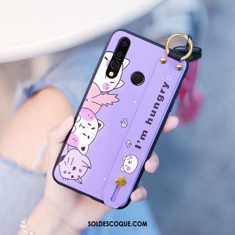 Coque Huawei P30 Lite Violet Fluide Doux Mode Étui Net Rouge En Ligne