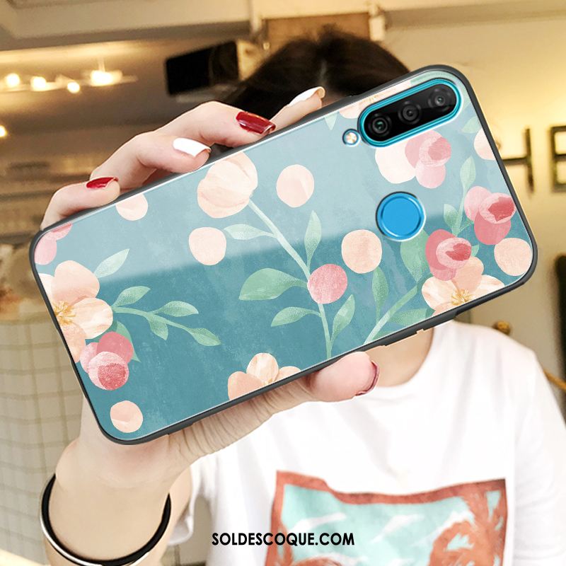 Coque Huawei P30 Lite Étui Blanc Net Rouge Tout Compris Tendance En Vente