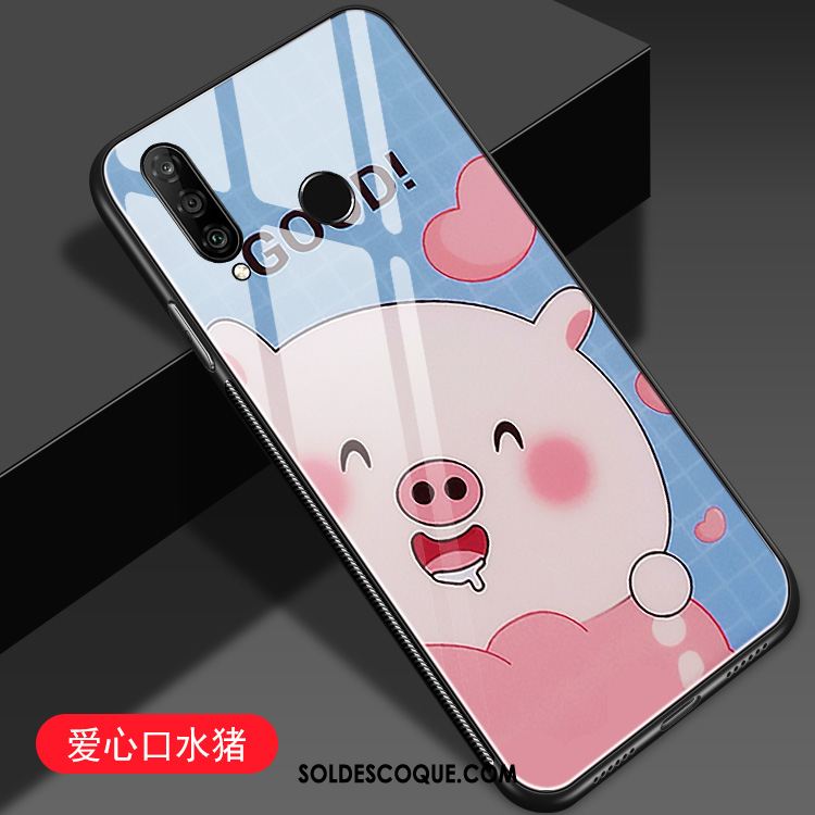 Coque Huawei P30 Lite Étui Dessin Animé Petit Net Rouge Amoureux En Vente