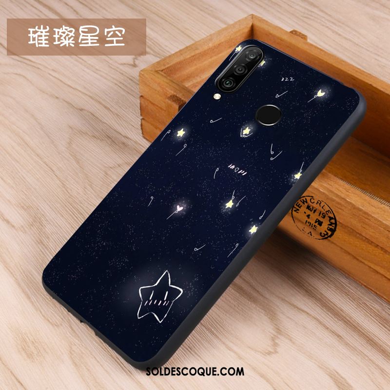 Coque Huawei P30 Lite Étui Net Rouge Marque De Tendance Blanc Silicone En Ligne