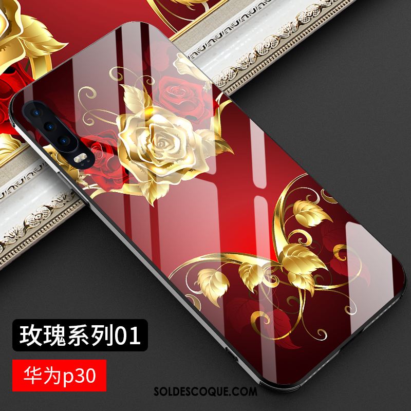 Coque Huawei P30 Luxe Mode Protection Très Mince Verre En Vente