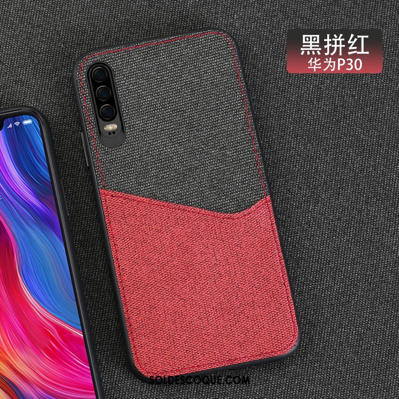 Coque Huawei P30 Luxe Personnalité Modèle Fleurie Téléphone Portable Gris Housse Pas Cher