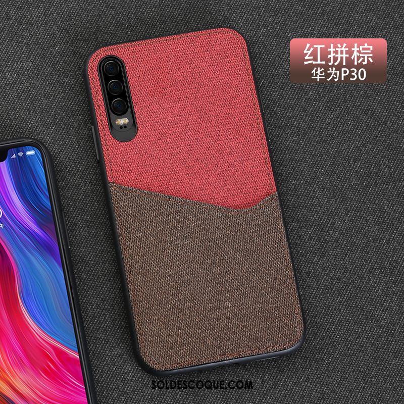 Coque Huawei P30 Luxe Personnalité Modèle Fleurie Téléphone Portable Gris Housse Pas Cher