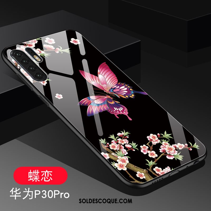 Coque Huawei P30 Pro Amoureux Marque De Tendance Personnalité Créatif Noir Pas Cher