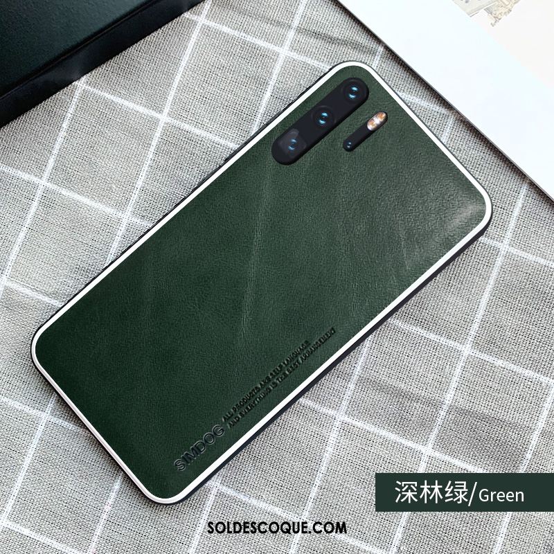 Coque Huawei P30 Pro Cuir Véritable Étui Protection Antidérapant Business Pas Cher