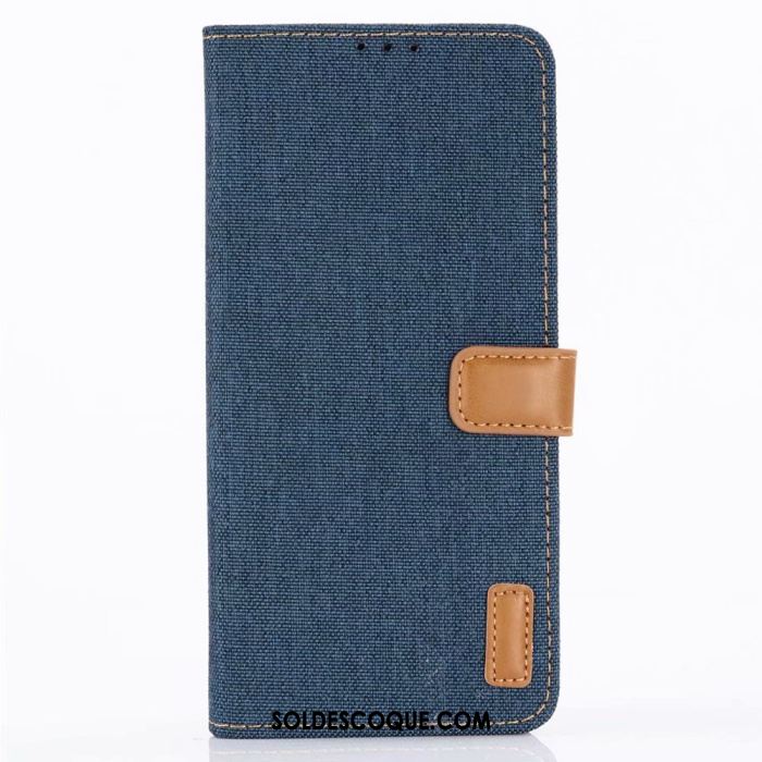 Coque Huawei P30 Pro Denim Étui En Cuir Bleu Foncé Modèle Fleurie En Vente