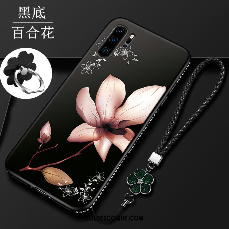 Coque Huawei P30 Pro Délavé En Daim Incassable Fluide Doux Rouge Tout Compris En Vente