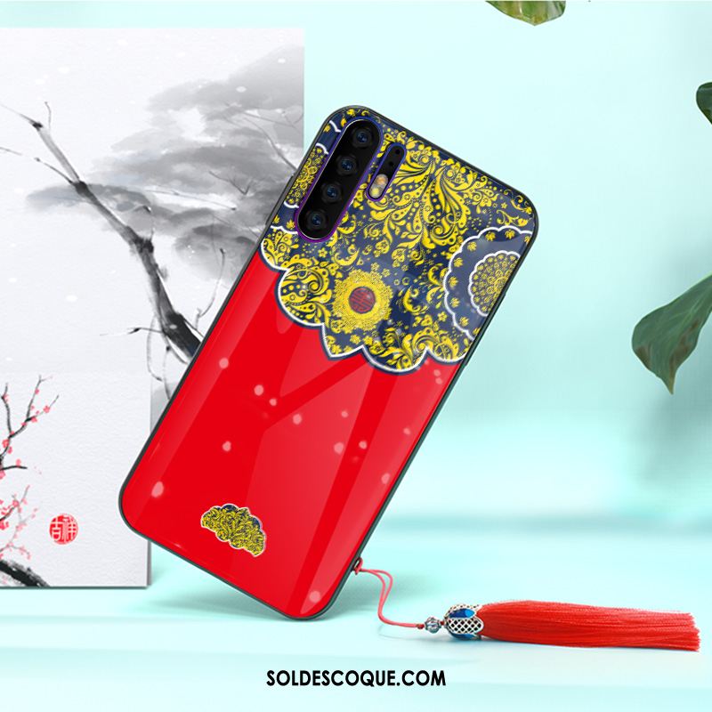 Coque Huawei P30 Pro Délavé En Daim Palais Personnalité Incassable Légères Housse Pas Cher