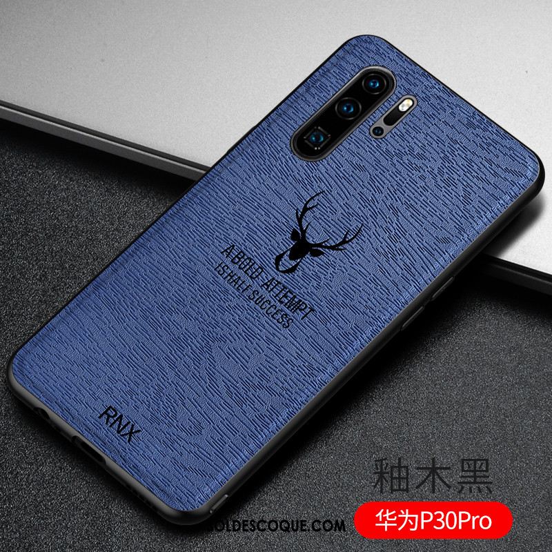 Coque Huawei P30 Pro Délavé En Daim À Bord Très Mince Magnétisme Fluide Doux En Ligne