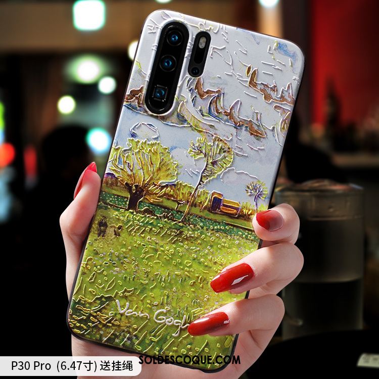 Coque Huawei P30 Pro Incassable Très Mince Fluide Doux Étui Marque De Tendance Pas Cher