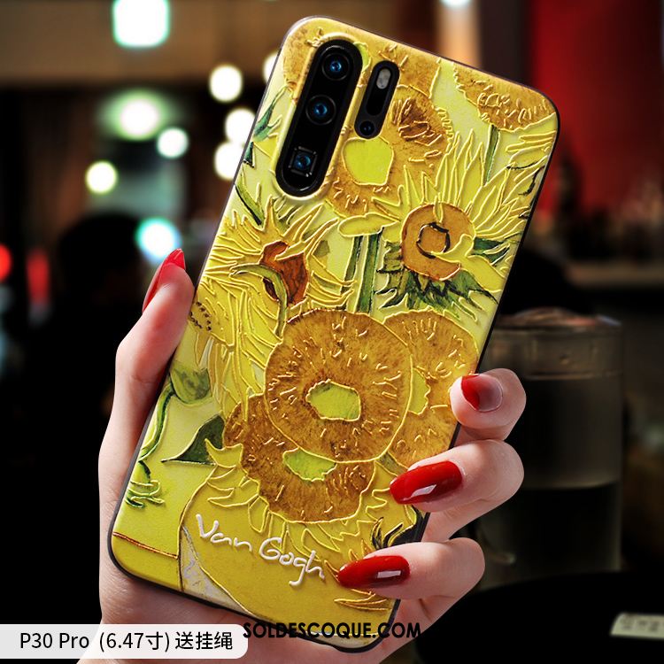 Coque Huawei P30 Pro Incassable Très Mince Fluide Doux Étui Marque De Tendance Pas Cher