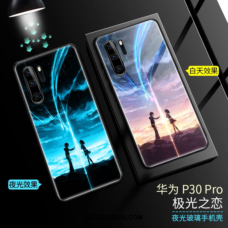 Coque Huawei P30 Pro Incassable Téléphone Portable Étui Lumineuses Très Mince Housse En Ligne