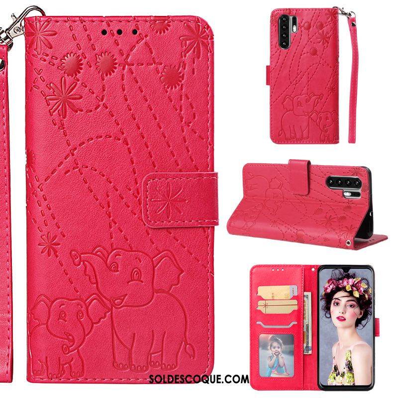 Coque Huawei P30 Pro Ornements Suspendus Protection Étui En Cuir Tout Compris Gris Soldes