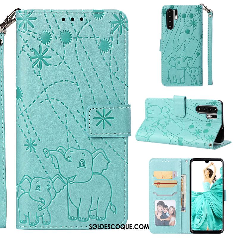 Coque Huawei P30 Pro Ornements Suspendus Protection Étui En Cuir Tout Compris Gris Soldes