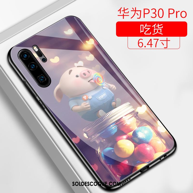 Coque Huawei P30 Pro Personnalité Silicone Très Mince Petit Verre Soldes