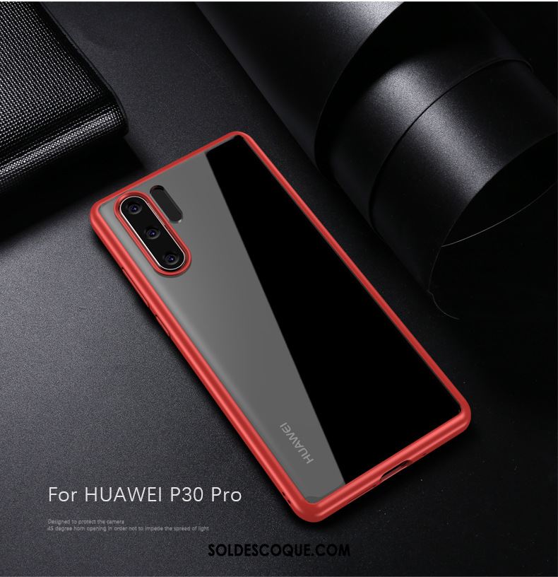 Coque Huawei P30 Pro Protection Transparent Bleu Net Rouge Coque En Silicone En Vente