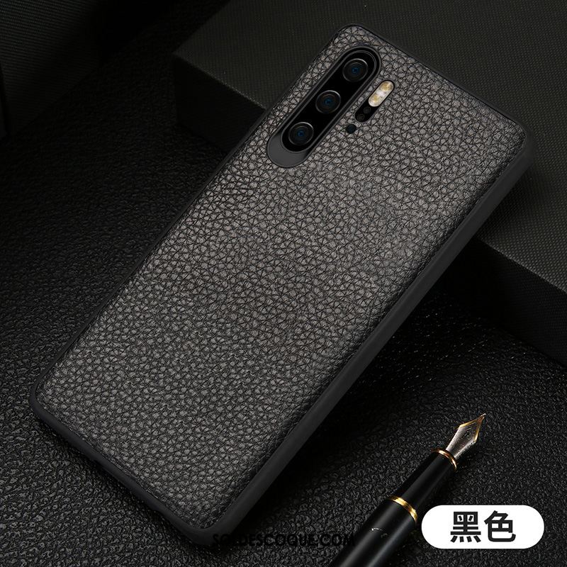 Coque Huawei P30 Pro Tendance Téléphone Portable Incassable Protection Cuir Véritable Pas Cher