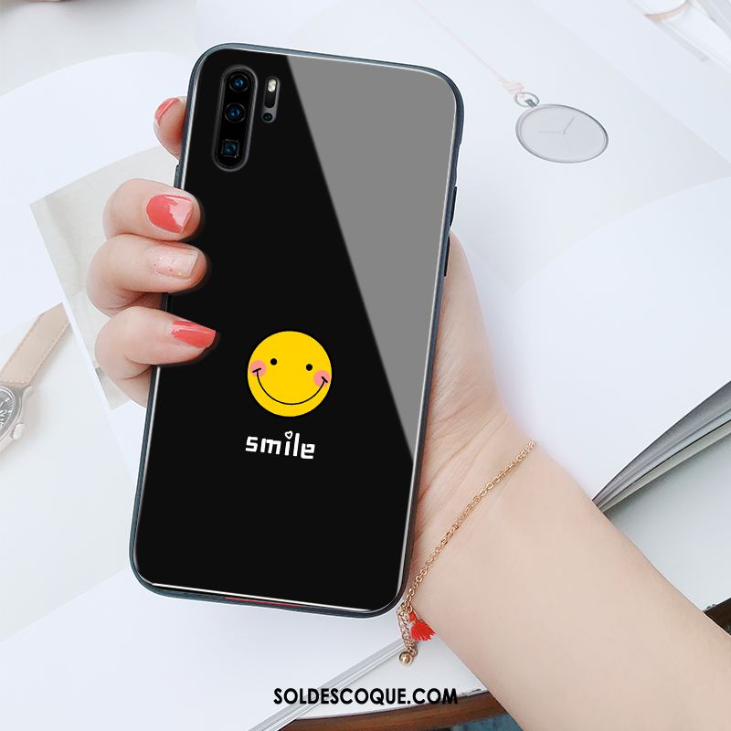 Coque Huawei P30 Pro Verre Silicone Fluide Doux Personnalité Tendance Soldes