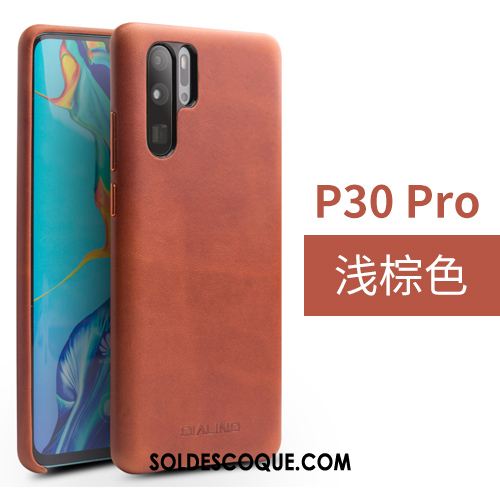 Coque Huawei P30 Pro Étui Couvercle Arrière Étui En Cuir Business Téléphone Portable Pas Cher