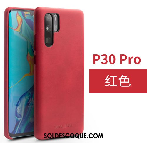 Coque Huawei P30 Pro Étui Couvercle Arrière Étui En Cuir Business Téléphone Portable Pas Cher