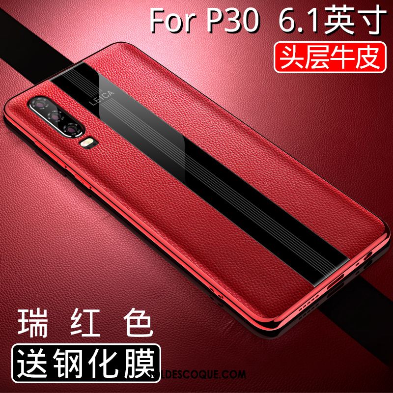 Coque Huawei P30 Protection Tout Compris Silicone Incassable Rouge En Vente
