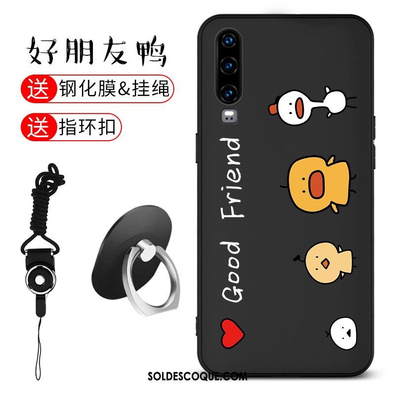 Coque Huawei P30 Téléphone Portable Charmant Incassable Noir Très Mince En Vente