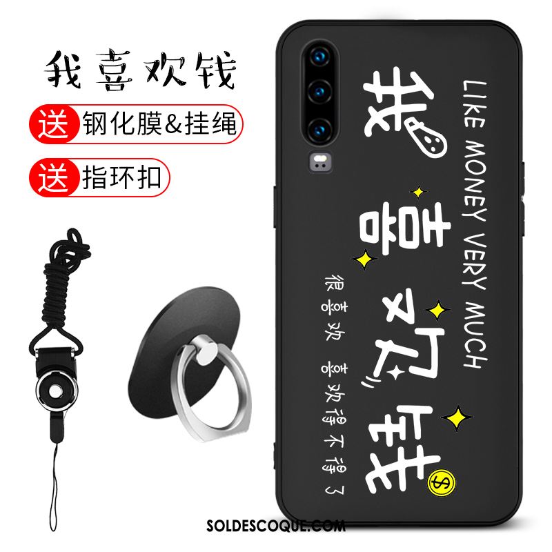 Coque Huawei P30 Téléphone Portable Charmant Incassable Noir Très Mince En Vente